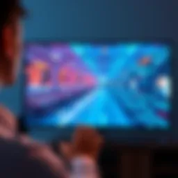 A person watching an AI-generated video on a screen, looking puzzled about its authenticity.