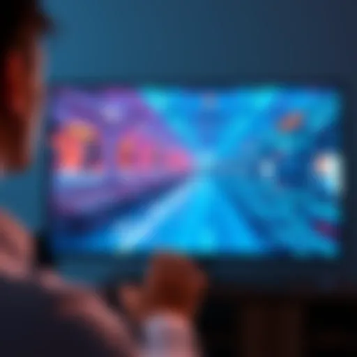 A person watching an AI-generated video on a screen, looking puzzled about its authenticity.