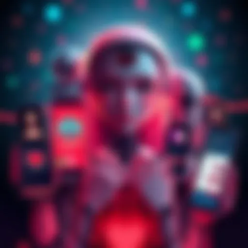 A collage of different AI girlfriend apps showcasing their features and user interfaces