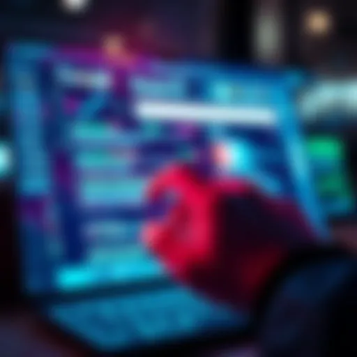 AI Enhancing Google Search A user interacting with Google search, showing quick results and fewer distractions.