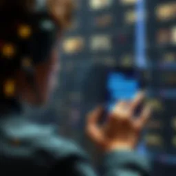 A person interacting with a digital device displaying AI responses, reflecting human-like conversation.