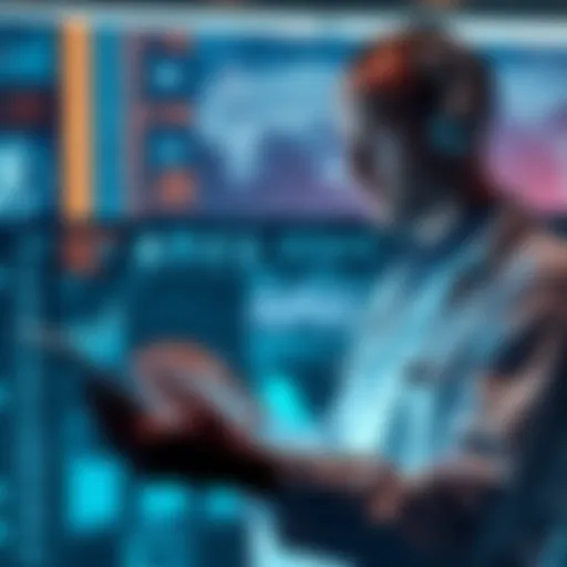 A doctor reviewing a patient's medical data on a tablet, showing concern about AI's accuracy in healthcare.