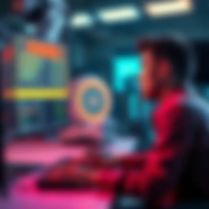 A worried worker looking at a computer screen showing AI tools failing to complete tasks, representing doubts about AI's ability to replace human jobs.