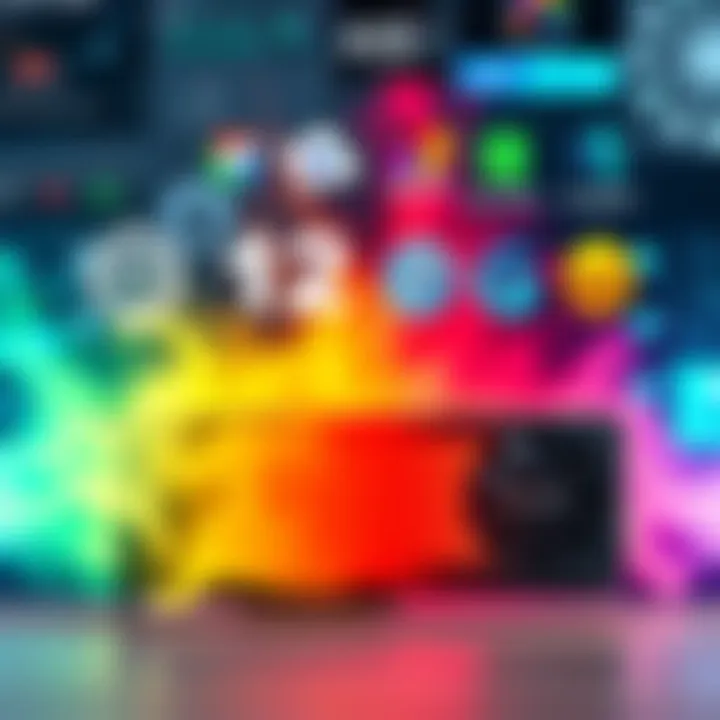 Various AI software logos with a 12GB VRAM GPU in the background, showcasing image creation and editing capabilities.