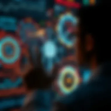 A person looking at a digital interface displaying various tools and information, representing the reliance on AI in decision-making