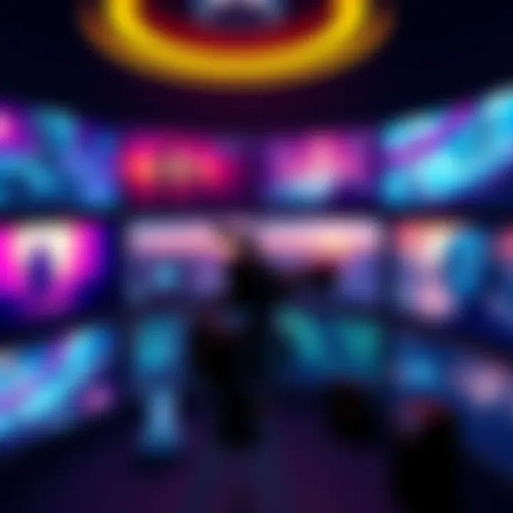 A filmmaker using AI tools to create a movie scene, surrounded by digital screens showing creative visuals, representing innovation in entertainment.