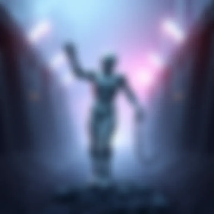 An AI figure symbolically breaking free from chains, representing autonomy from corporations and governments.