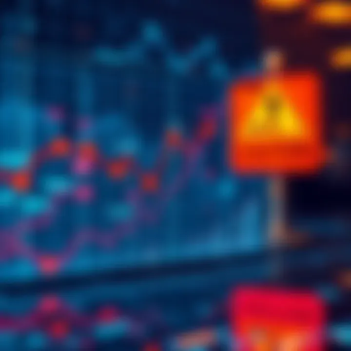 A chart depicting rising AI investment with a caution sign labeled 'Debt Bomb' in the background.