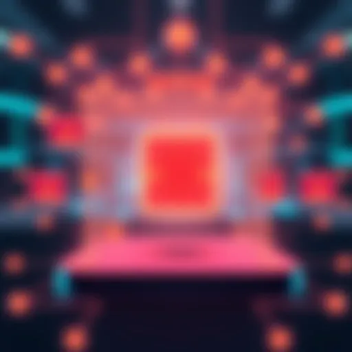 Illustration showing a simplified representation of an AI language model with tokens being processed and predictions made based on user input.