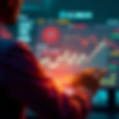 Person analyzing data charts about AI layoffs trends and business performance