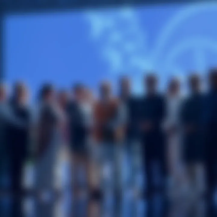 A group of Indian AI leaders standing together, showing unity and commitment to the AI sector, with some notable absentees in the background, discussing their future vision.