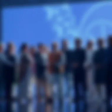 AI Leaders in India Gather Together A group of Indian AI leaders standing together, showing unity and commitment to the AI sector, with some notable absentees in the background, discussing their future vision.