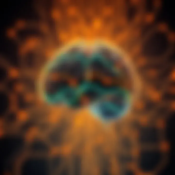 A conceptual illustration showing a brain intertwined with circuit patterns symbolizing AI focusing on first principles logic and reasoning in various sectors like medicine and law.