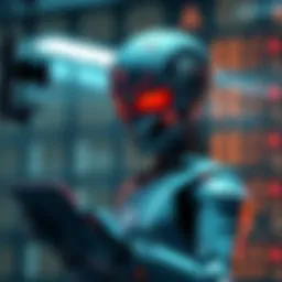 A robot handling various tasks like organizing files and scheduling appointments, showing full automation in action.