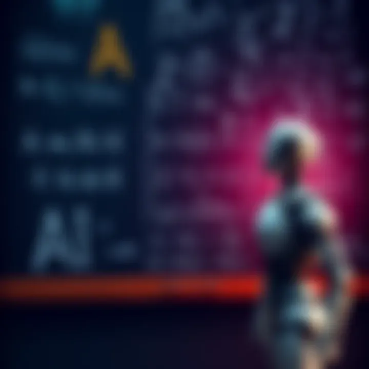 A person looking puzzled at a chalkboard filled with equations, while a robot stands nearby, symbolizing the clash between AI and traditional math concepts.