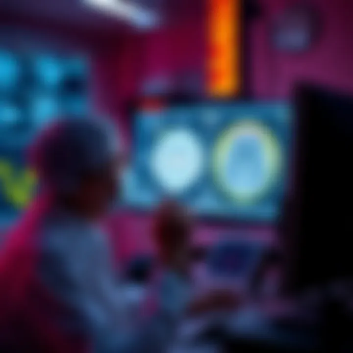 A doctor analyzing medical imaging data on a computer, illustrating the benefit of AI in healthcare.