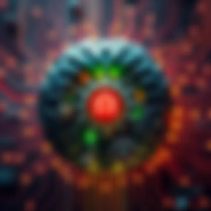 AI memory concept A visual representation of artificial intelligence with gears and circuits symbolizing memory storage and processing.