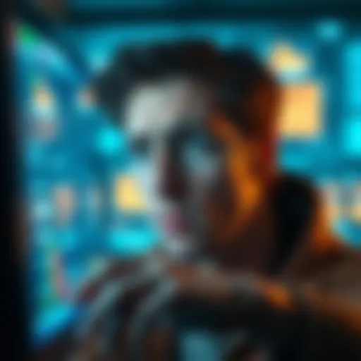 A person looking at a computer screen with confused expression, illustrating the relationship between AI errors and human mistakes.
