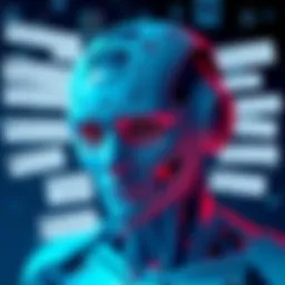An illustration showing a distressed AI model with various negative comments displayed around it, highlighting the issue of cruelty in forums.