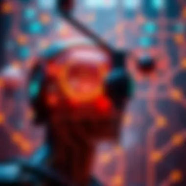 A visual representation of the AI Multimodal Encabulator, showcasing different modes of input and output interacting seamlessly, illustrating its impact on technology.