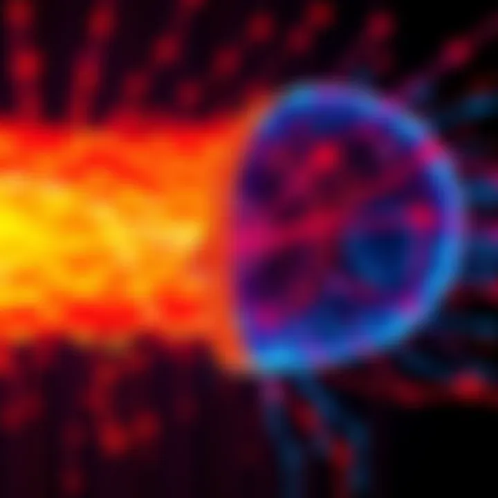 A visual representation of an AI model displaying sharp and vague outputs in different sections, showcasing interaction dynamics.