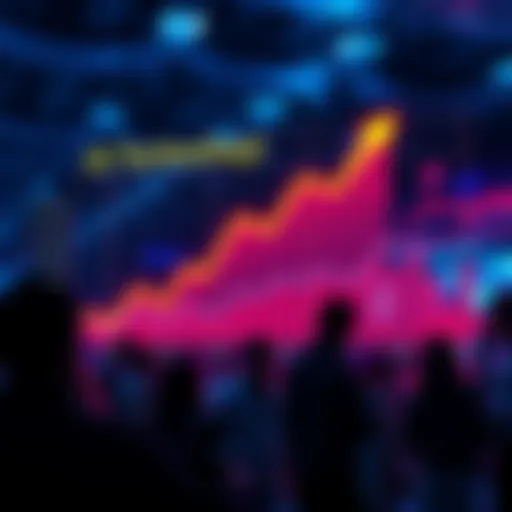 A graphic showing upward trends and positive feedback about AI performance over the last two days, with people engaging in discussion.