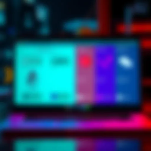 A side-by-side comparison of ChatGPT Plus, Claude, Gemini, and Perplexity on a laptop screen, highlighting their features.