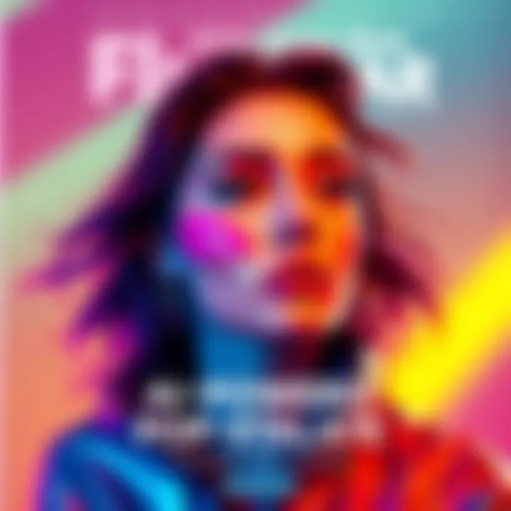 Colorful magazine cover featuring an AI-generated pop star with a vibrant background, showcasing artistic visuals and an enticing headline about the new simulator.