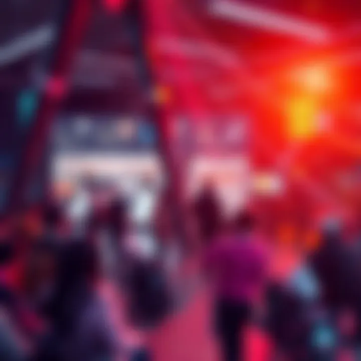 A visual representation of an AI simulation showcasing community chatter with diverse discussions and interactions on user boards.