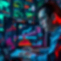 A person reviewing charts and data related to AI predictions and advancements, showing a mix of success and failure in forecasts.