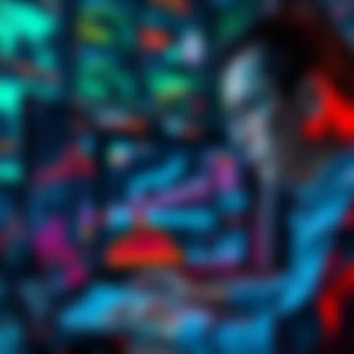 A person reviewing charts and data related to AI predictions and advancements, showing a mix of success and failure in forecasts.