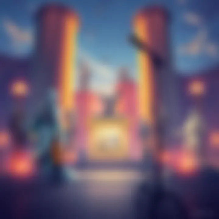 An illustration showing AI technology interacting with various pieces of public art, highlighting the debate around consent and usage rights.