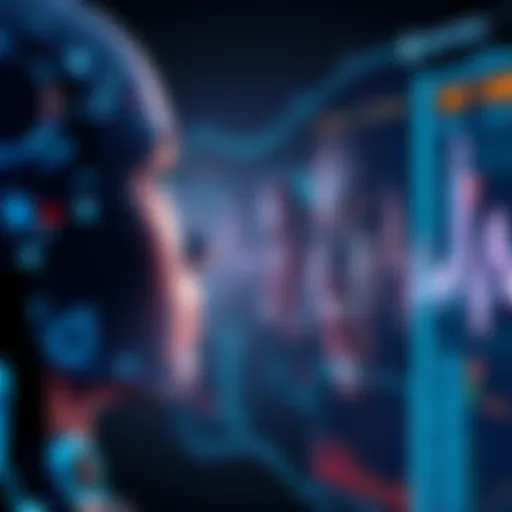 A digital interface displaying human facial expressions and voice waveforms, illustrating AI's ability to detect emotions.