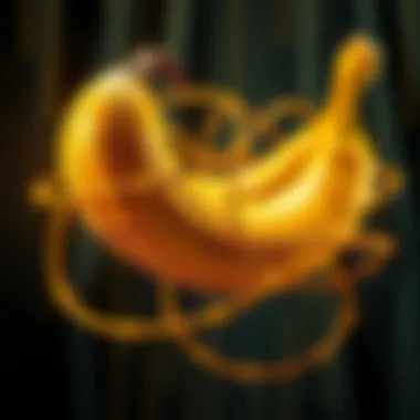A digital representation of a banana blended with advanced technology, illustrating AI's capability to create lifelike images.