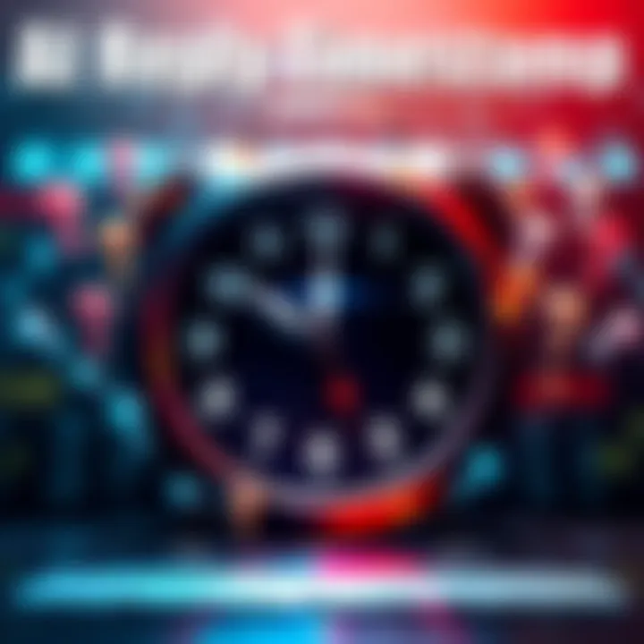 A clock with digital numbers showing confusion, surrounded by question marks, symbolizing the struggle of AI to provide real-time timestamps.