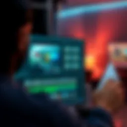 A screen showing a software interface with animation frames and rotoscoped characters being edited