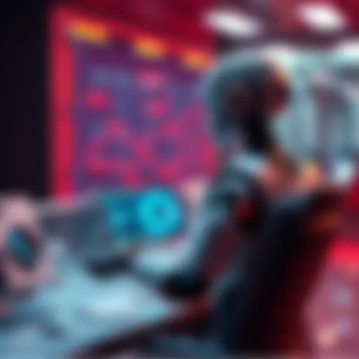 A robot stands at a sales desk, symbolizing the replacement of human sales staff with AI agents