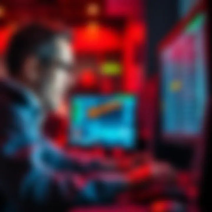 A person looking at a computer screen with a puzzled expression, reviewing expenses related to artificial intelligence, symbolizing wasted investment.