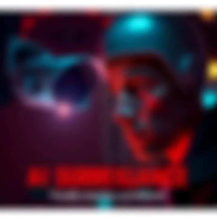 AI Surveillance Concept A person looking nervously at a camera representing AI surveillance technology.