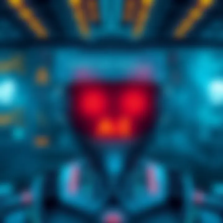 An illustration showing an AI interface displaying confused responses to user inputs, highlighting issues of misalignment and misunderstanding.