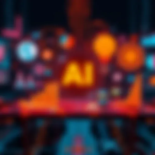 A graphic showing various AI technologies and their improvements, including scaling and reinforcement learning, represented by icons and charts.