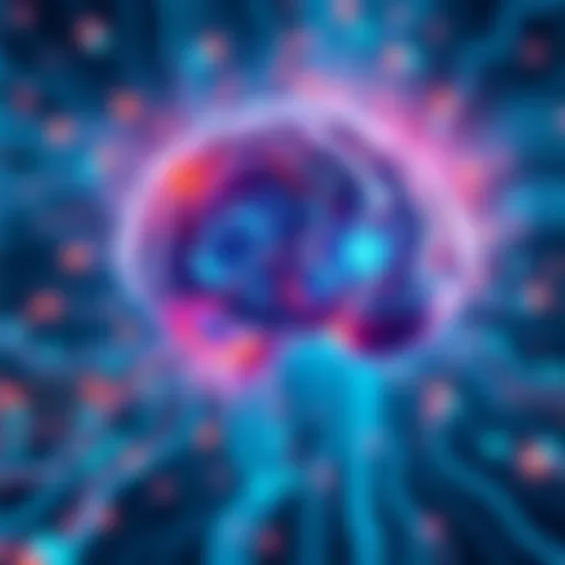 A futuristic representation of artificial intelligence with digital circuits and a brain-like structure, symbolizing the launch of Skynet's beta phase for AGI discussions.