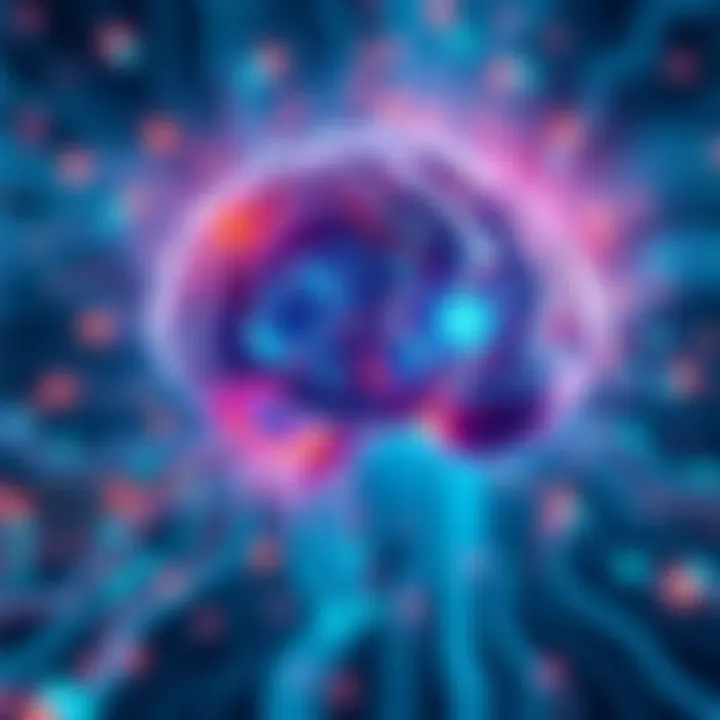 A futuristic representation of artificial intelligence with digital circuits and a brain-like structure, symbolizing the launch of Skynet's beta phase for AGI discussions.