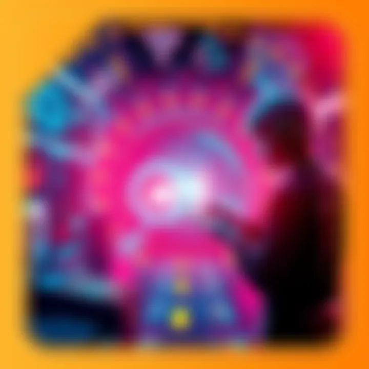 AI Technology in Action A futuristic setting showing various AI applications in healthcare, finance, and transportation, illustrating AI's impact on daily life.