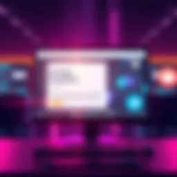 An illustration showing a computer screen displaying an AI tool that automates IT issue resolution, with Slack and Teams logos visible.