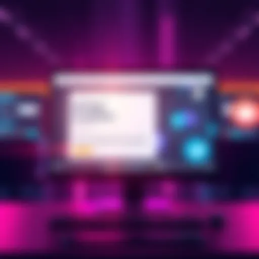 An illustration showing a computer screen displaying an AI tool that automates IT issue resolution, with Slack and Teams logos visible.