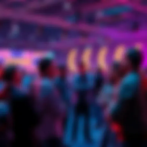 A group of people discussing the lack of interest in a new AI tool at a tech launch event