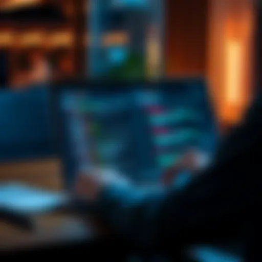 A person using AI software on a laptop to summarize meeting notes and debug code, representing the integration of AI in everyday tasks.