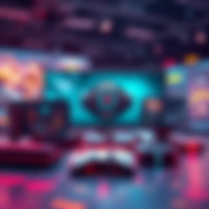 AI Tools for Game Development A graphic showing various AI tools such as ChatGPT Go and Gemini Pro, with game design elements in the background.