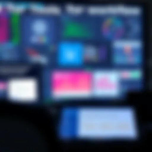 A variety of AI subscription tools displayed on a digital screen, showcasing coding, presentations, and text analysis features.